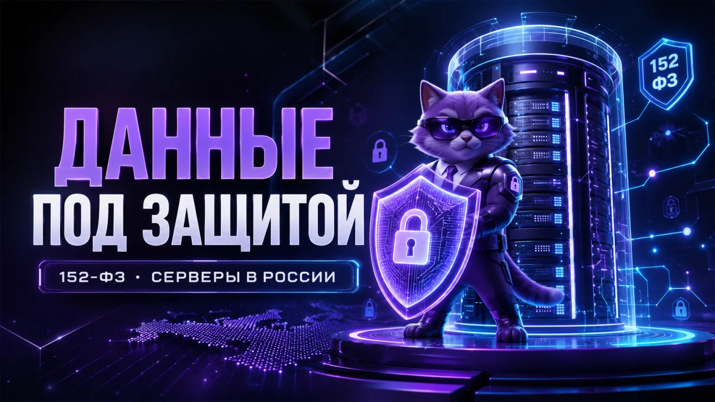Данные под защитой · 152-ФЗ · серверы в России