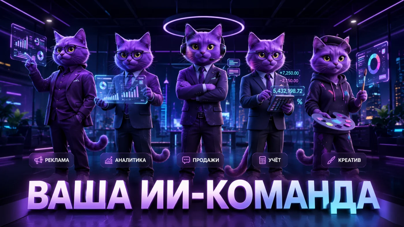 Ваша ИИ-команда: реклама, аналитика, продажи, учёт, креатив