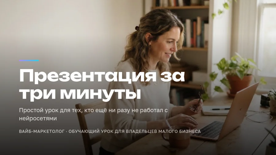 Слайд 1: Презентация за три минуты
