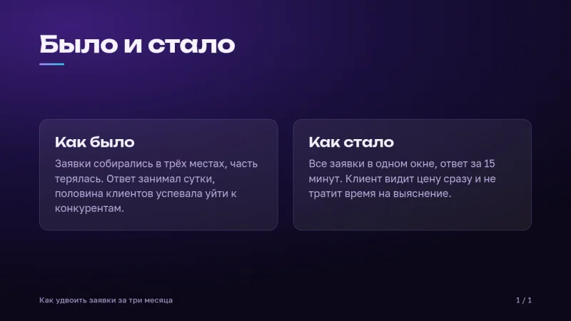 Раскладка «Две колонки»